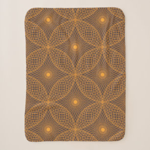 Cobertor Sherpa Padrão decorativo, chique, abstrato em estilo mand