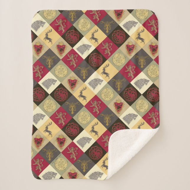 Cobertor Sherpa Padrão do Game of Thrones Sigil (Frente)