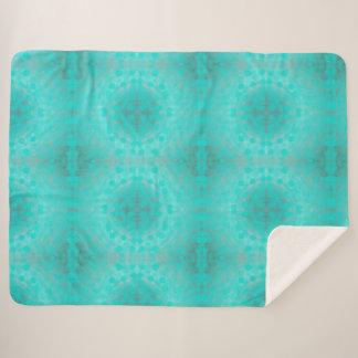 Cobertor Sherpa padrão do mar azul profundo