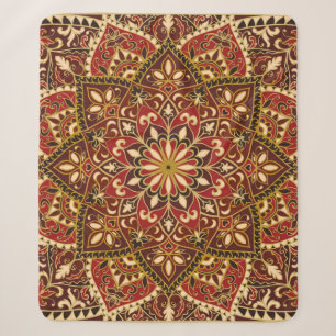 Cobertor Sherpa padrão do ornamentado vintage com elementos flora