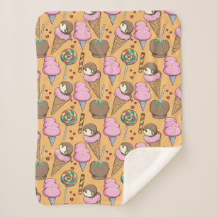 Cobertor Sherpa padrão do sorvete   Padrão do lombo   pirulito 2