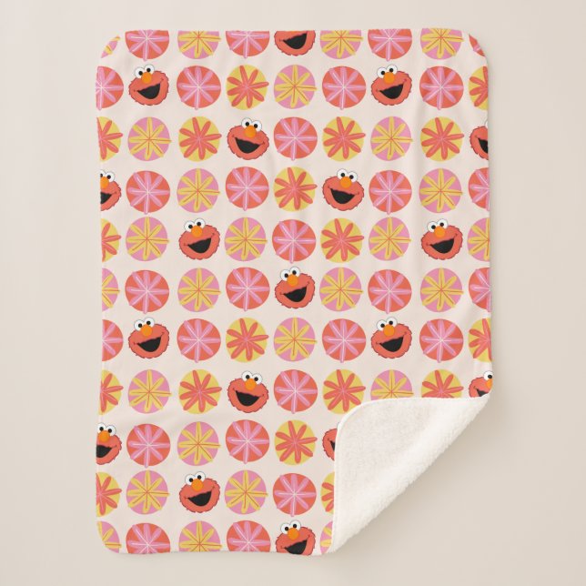 Cobertor Sherpa Padrão Elmo Pom-Pom (Frente)