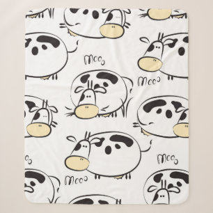 Cobertor Sherpa Padrão engraçado com animais infantis. Vintage cli