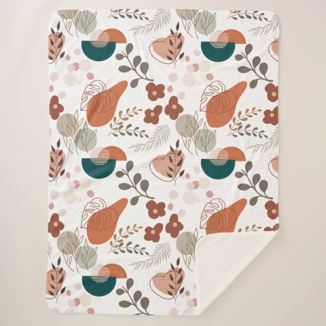 Cobertor Sherpa Padrão estético BOHO A10 (Frente)