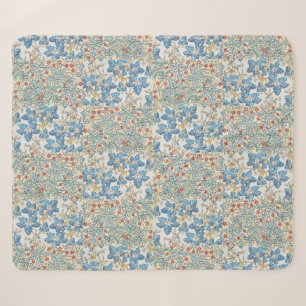 Cobertor Sherpa Padrão Floral de Gerânio Selvagem Art Nouveau Anti
