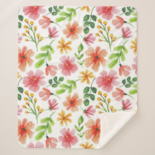 Cobertor Sherpa Padrão Floral Flor-69677