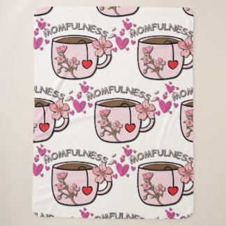 Cobertor Sherpa Padrão Floral Seamless de Xícara de Chá da Momfuln