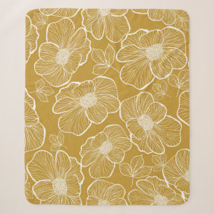 Cobertor Sherpa Padrão floral uniforme de abstrato. Grupo de trá
