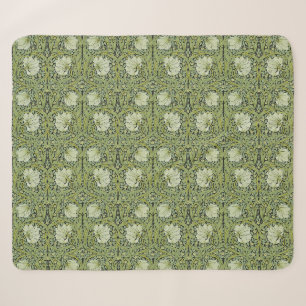 Cobertor Sherpa Padrão Floral Vintage William Morris Pimpernel