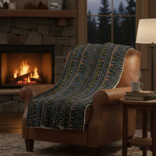 Cobertor Sherpa Padrão Folclórico escandinavo Atira Panela