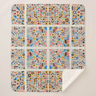 Cobertor Sherpa Padrão geométrico