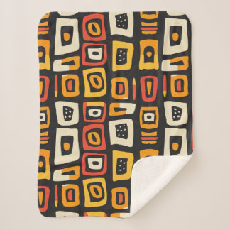 Cobertor Sherpa Padrão Geométrico Abstrato Africano