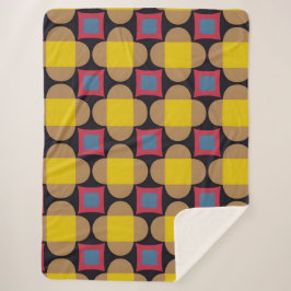 Cobertor Sherpa Padrão Geométrico de abstrato