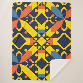 Cobertor Sherpa Padrão Geométrico de abstrato