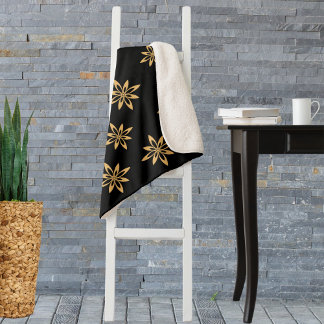 Cobertor Sherpa Padrão Geométrico de Repetição da Flor Petal Semel