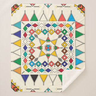 Cobertor Sherpa Padrão geométrico repetitivo decorativo inspirado 