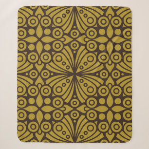 Cobertor Sherpa Padrão Indígena Floral Layeredabstract, arte, casa