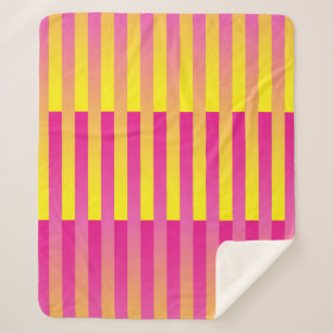 Cobertor Sherpa Padrão Laranja Amarelo Cor-de-Rosa Strike