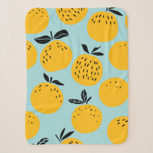 Cobertor Sherpa Padrão perfeito de frutas de laranjas