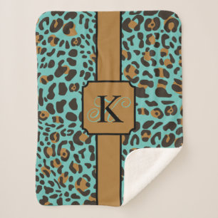 Cobertor Sherpa Padrão Personalizado de Impressão Animal Leopard