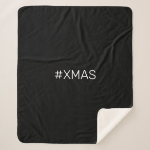 Cobertor Sherpa Padrão Preto E Branco Do Xmas