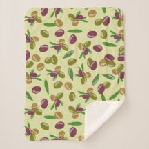 Padrão Rustic Olive and Olive Leaves