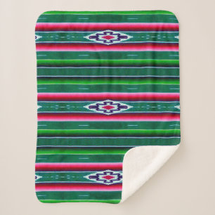 Cobertor Sherpa Padrão Sarape mexicano