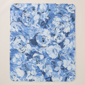 Cobertor Sherpa Padrão sem costura com flores