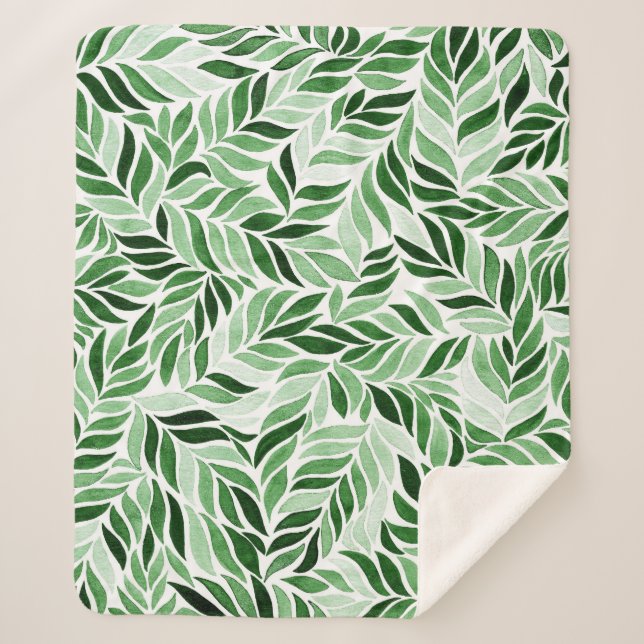 Cobertor Sherpa Padrão sem costura de Abstrato de Aquarela desenha (Frente)