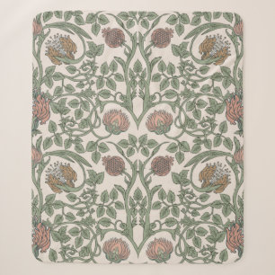 Cobertor Sherpa Padrão sem descontinuidades de vintagem floral. V