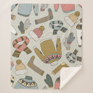 Cobertor Sherpa padrão sem descontinuidades desenhado manualmente