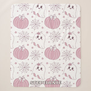 Cobertor Sherpa Padrão Soft Goth Pastel de Halloween