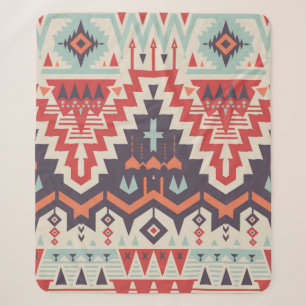 Cobertor Sherpa Padrão Tribal Invisível. Ética Geométrica