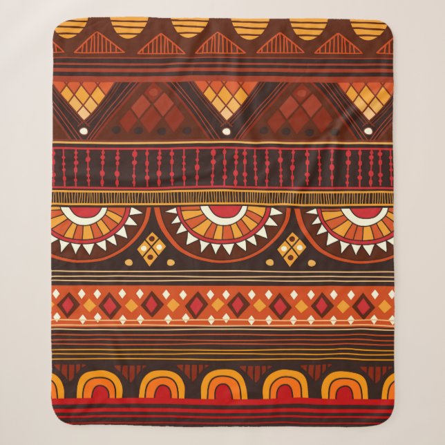 Cobertor Sherpa Padrão tribal perfeito.  (Frente)