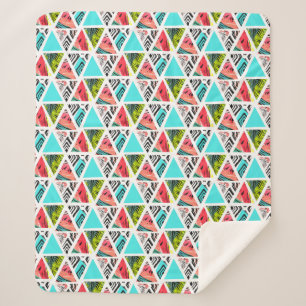 Cobertor Sherpa Padrão tropical Abstrato Colorido