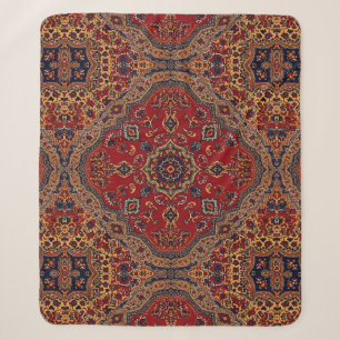 Cobertor Sherpa Padrão Turco Oriental Persa Antigo Vintage