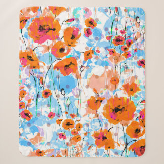 Cobertor Sherpa padrão uniforme de abstrato floral pintado por pin