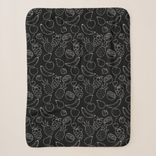 Cobertor Sherpa padrão uniforme de fruta   Padrão de superfície de