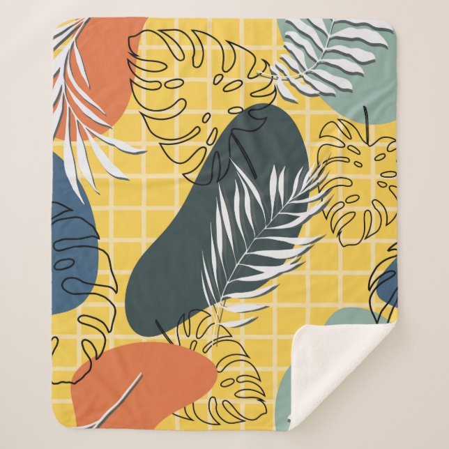 Cobertor Sherpa Padrão uniforme de memphis de verão,abstrato (Frente)