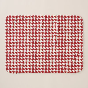 Cobertor Sherpa Padrão xadrez em tom de vinho/vermelho escuro da P