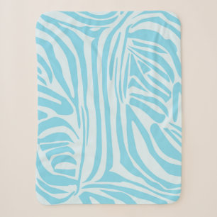 Cobertor Sherpa Padrão Zebra Azul