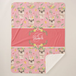 Cobertor Sherpa Padrões de Lama Cor-de-Rosa para Meninas