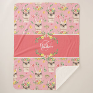 Cobertor Sherpa Padrões de Lama Cor-de-Rosa para Meninas