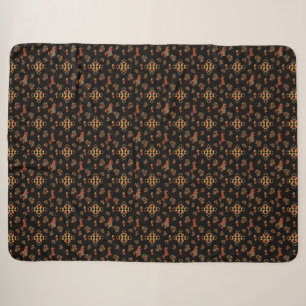 Cobertor Sherpa Padrões de Queda Elegante de Dachshund: Blooms de