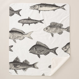 Cobertor Sherpa Padronização de peixe-safra, peixe, patins