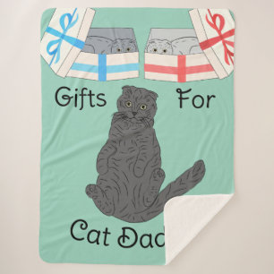 Cobertor Sherpa Pai de gato presente Sherpa Blanket
