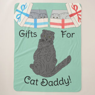 Cobertor Sherpa Pai de gato presente Sherpa Blanket