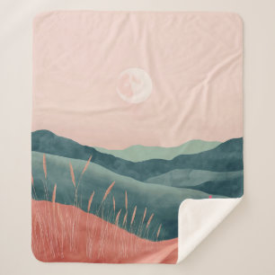Cobertor Sherpa Paisagem Boho Abstrato (7)