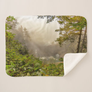 Cobertor Sherpa Paisagem Florestal e Oceânica