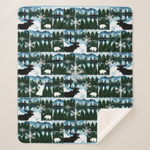 Cobertor Sherpa Paisagem Florestal Noroeste Med Sherpa B